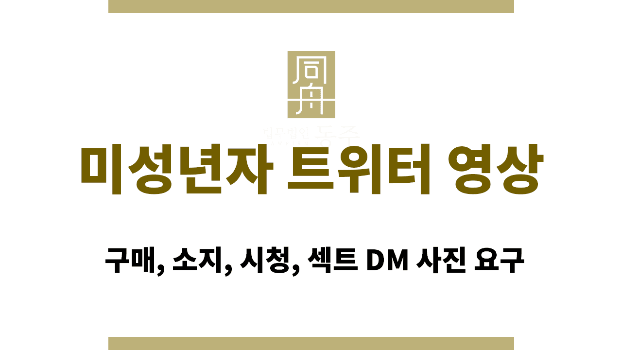 칼럼: 미성년자 트위터 영상
