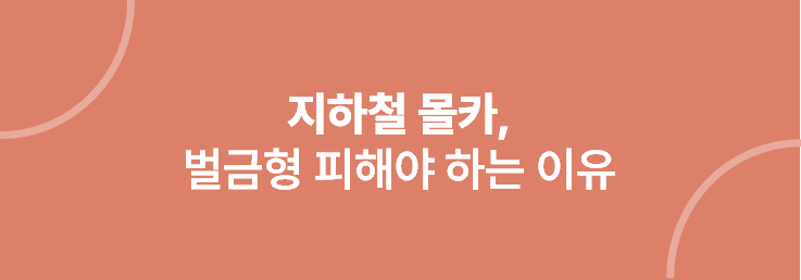 지하철 몰카 벌금