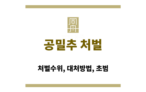 공밀추 처벌