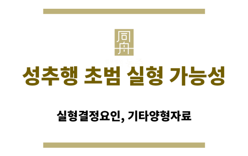 성추행 초범 실형 가능성