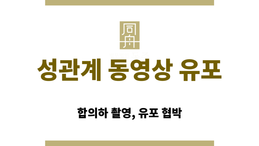 성관계 동영상 유포와 처벌 기준을 설명하는 법률 조항 스크린샷