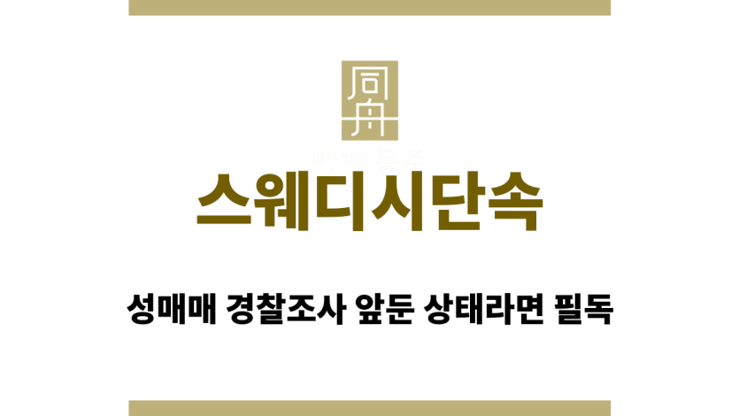 스웨디시단속