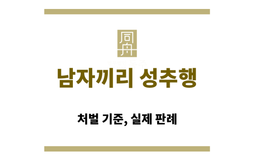 남성 간 성추행 관련 법조문 해설 이미지