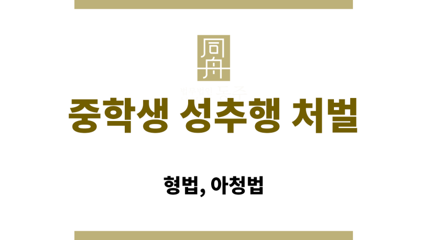 중학생 성추행 처벌 기준을 설명하는 법령 조항 캡처 이미지