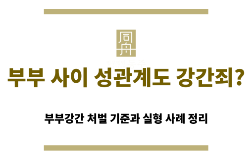 부부강간 처벌 기준 및 실제 강간죄 적용 사례 정리 이미지