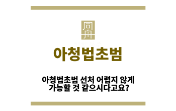 아청법초범