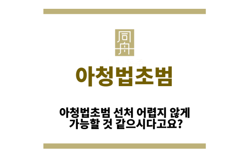 아청법초범