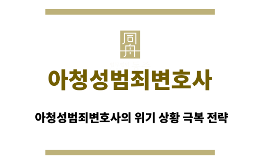 아청성범죄변호사