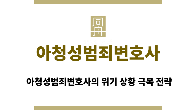 아청성범죄변호사