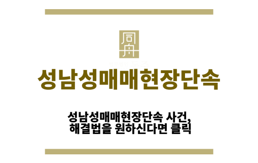 성남성매매현장단속