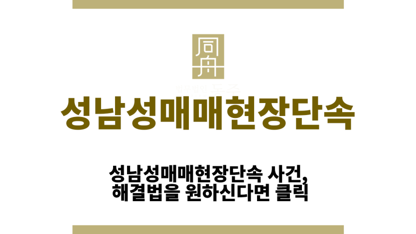 성남성매매현장단속