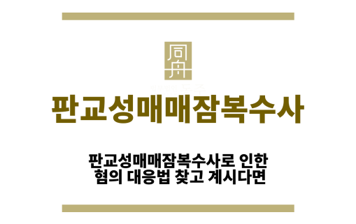 판교성매매잠복수사