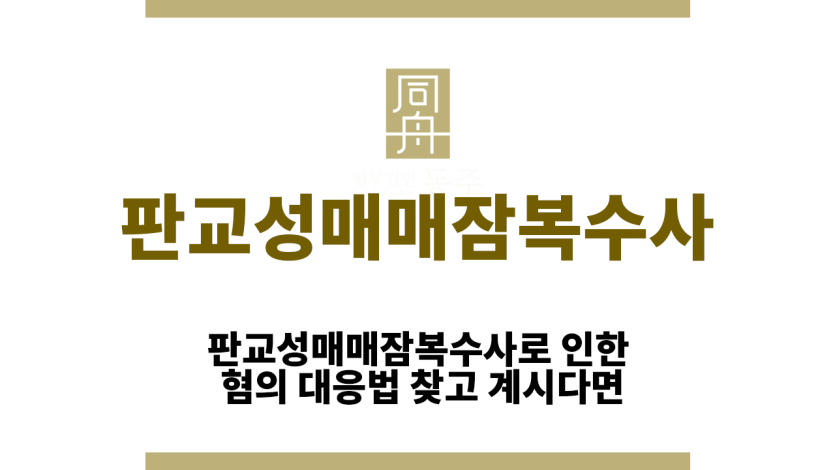 판교성매매잠복수사