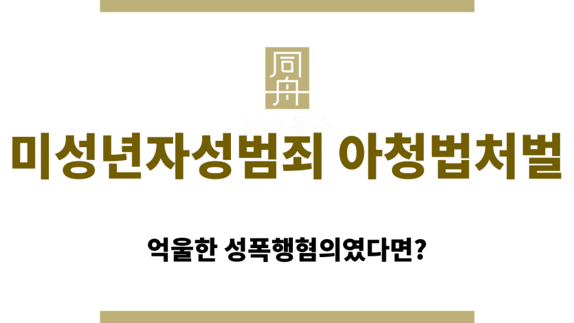 미성년자성범죄 아청법처벌