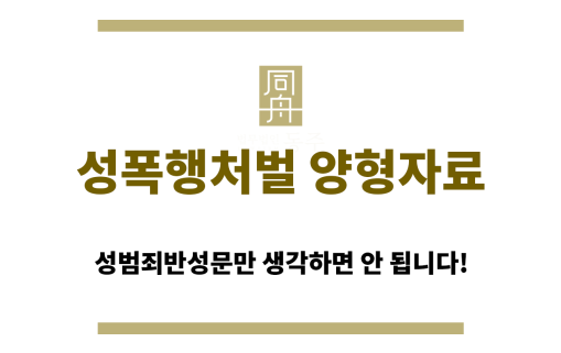 성폭행처벌 양형자료 준비 시 유의할 점