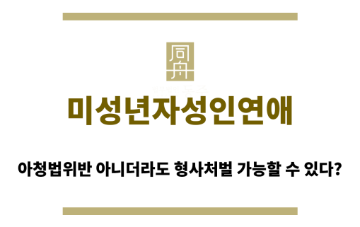 미성년자성인연애 과정에서 발생 가능한 성범죄