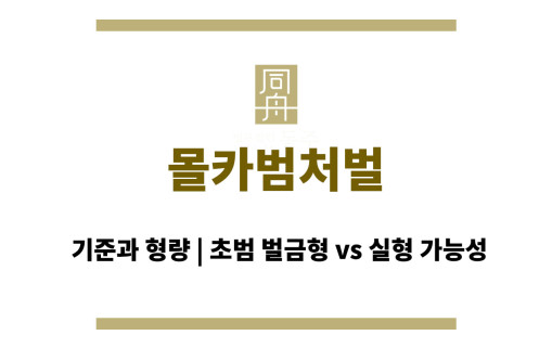 몰카범처벌 기준과 형량 | 초범 벌금형 vs 실형 가능성