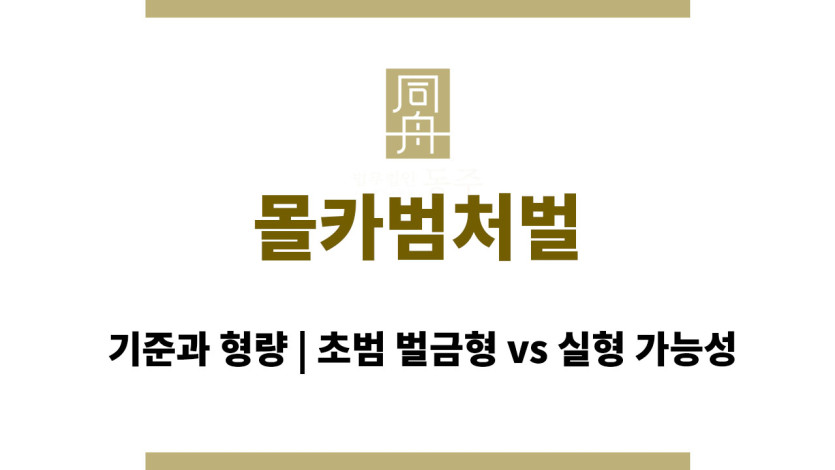몰카범처벌 기준과 형량 | 초범 벌금형 vs 실형 가능성