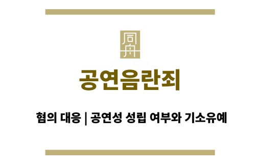 공연음란죄 혐의 대응 | 공연성 성립 여부와 기소유예