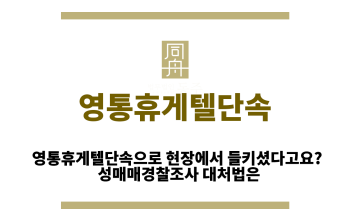 영통휴게텔단속